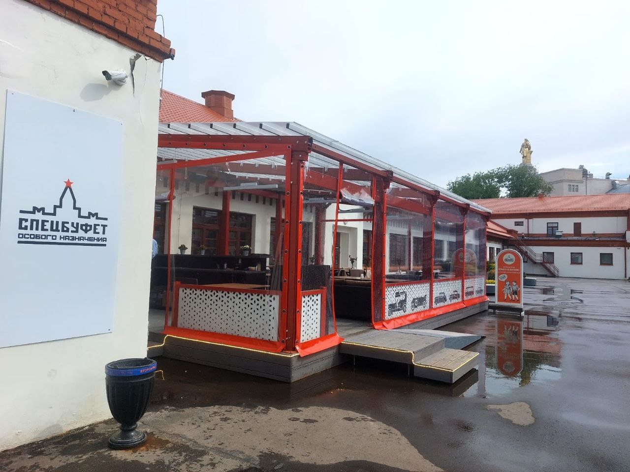 ПВХ шторы для летней террасы кафе в Лосино-Петровском